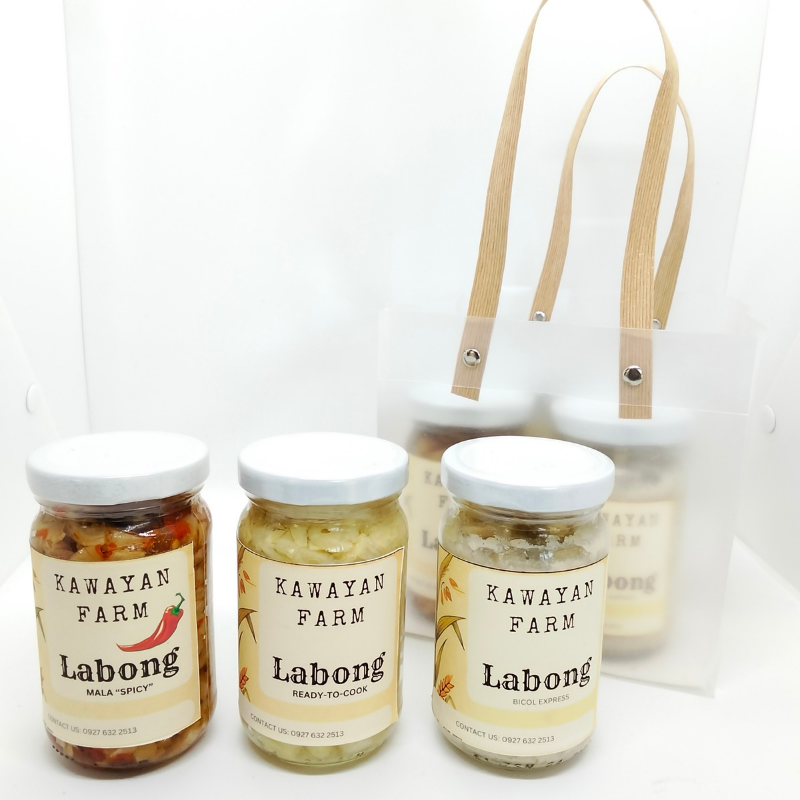 Bottled labong variants & promo bag