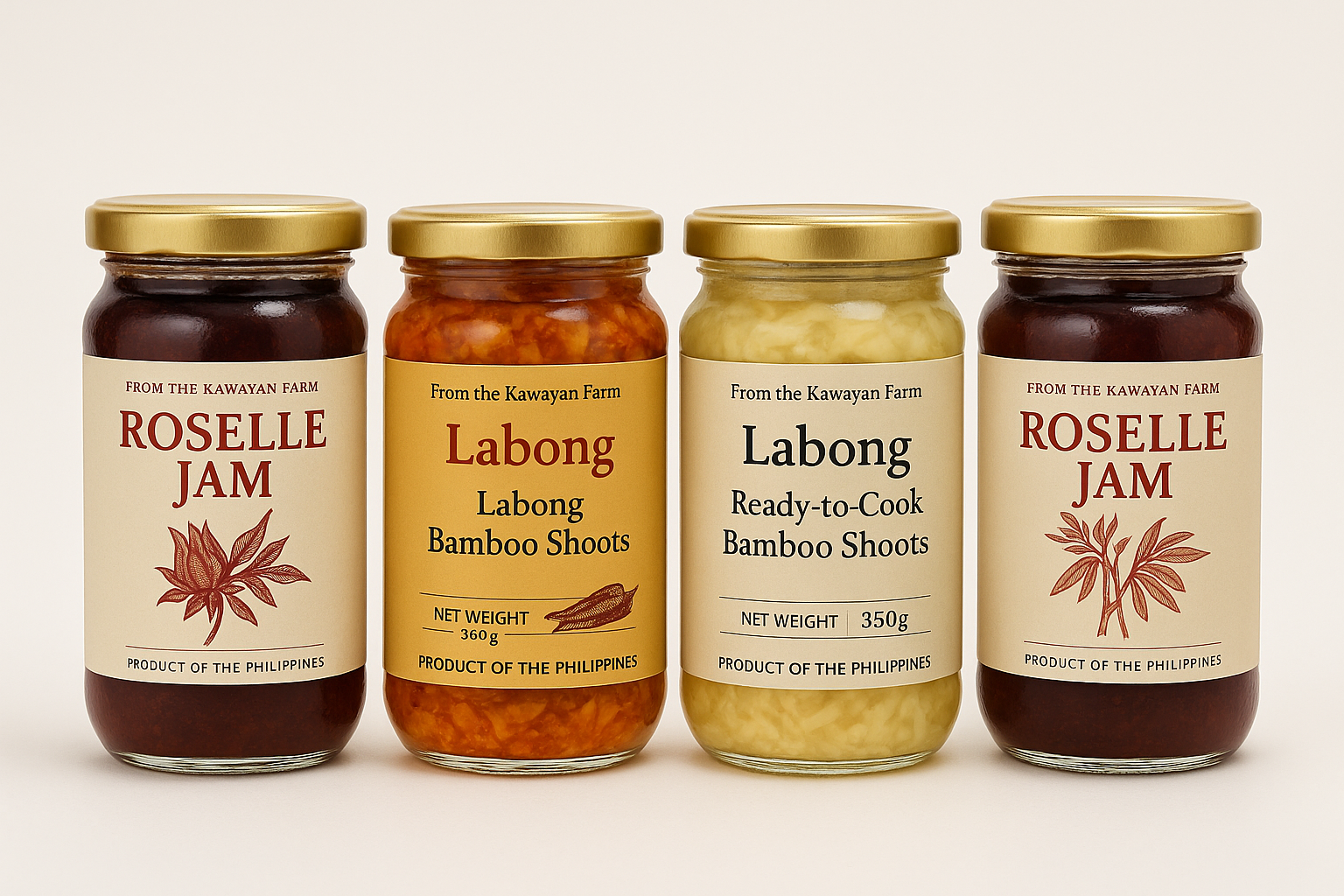 Jar of Roselle Jam, Mala Spicy & Ready-to-Cook Labong