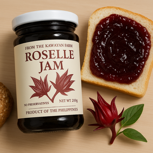 Jar of Roselle jam on toast
